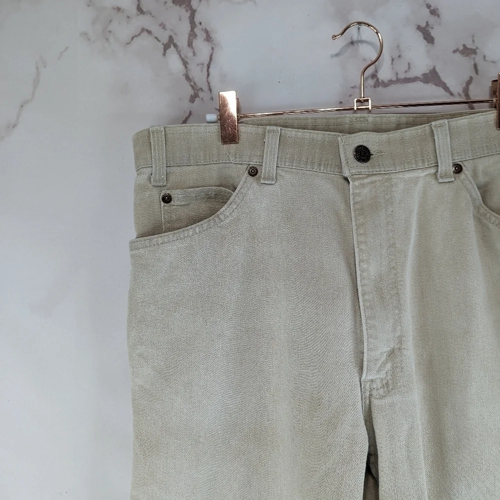 Vintage Levis Jeans Mens 32 X 28 Khaki Tan 90s Denim Relaxed Red Action Pant